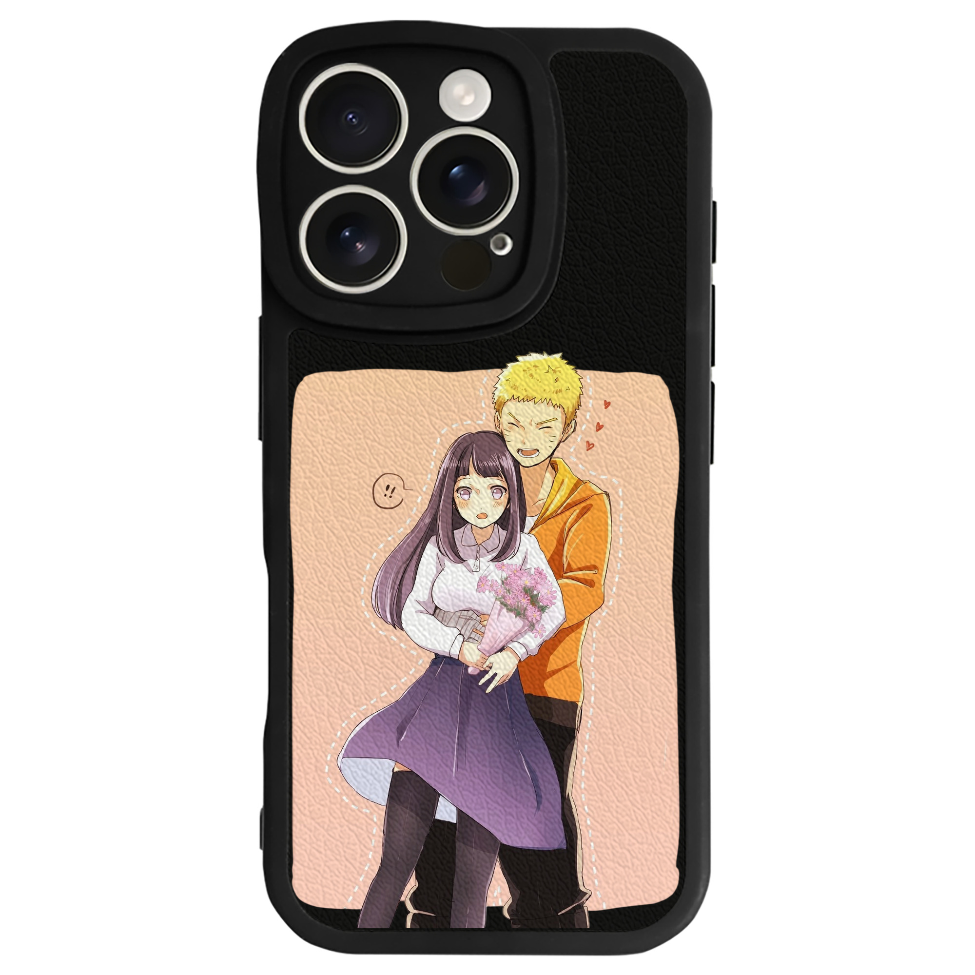 （画像用） NARUTO -ナルト- 日向ヒナタ Hyūga Hinata 【iPhone 16シリーズ対応】シリコンスマホケース（レザー調） 材質：シリコン